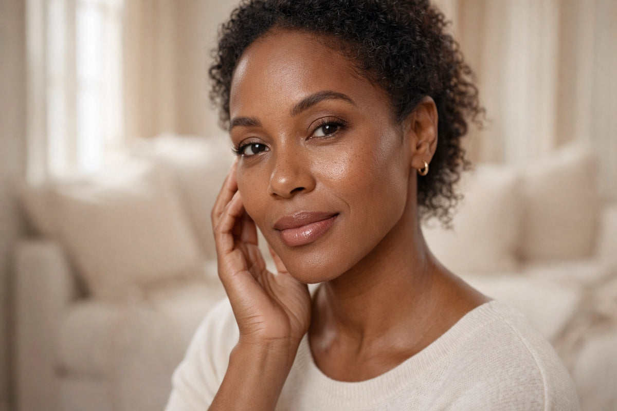 How to stop foundation settling into fine lines with a breathable base on mature skin.