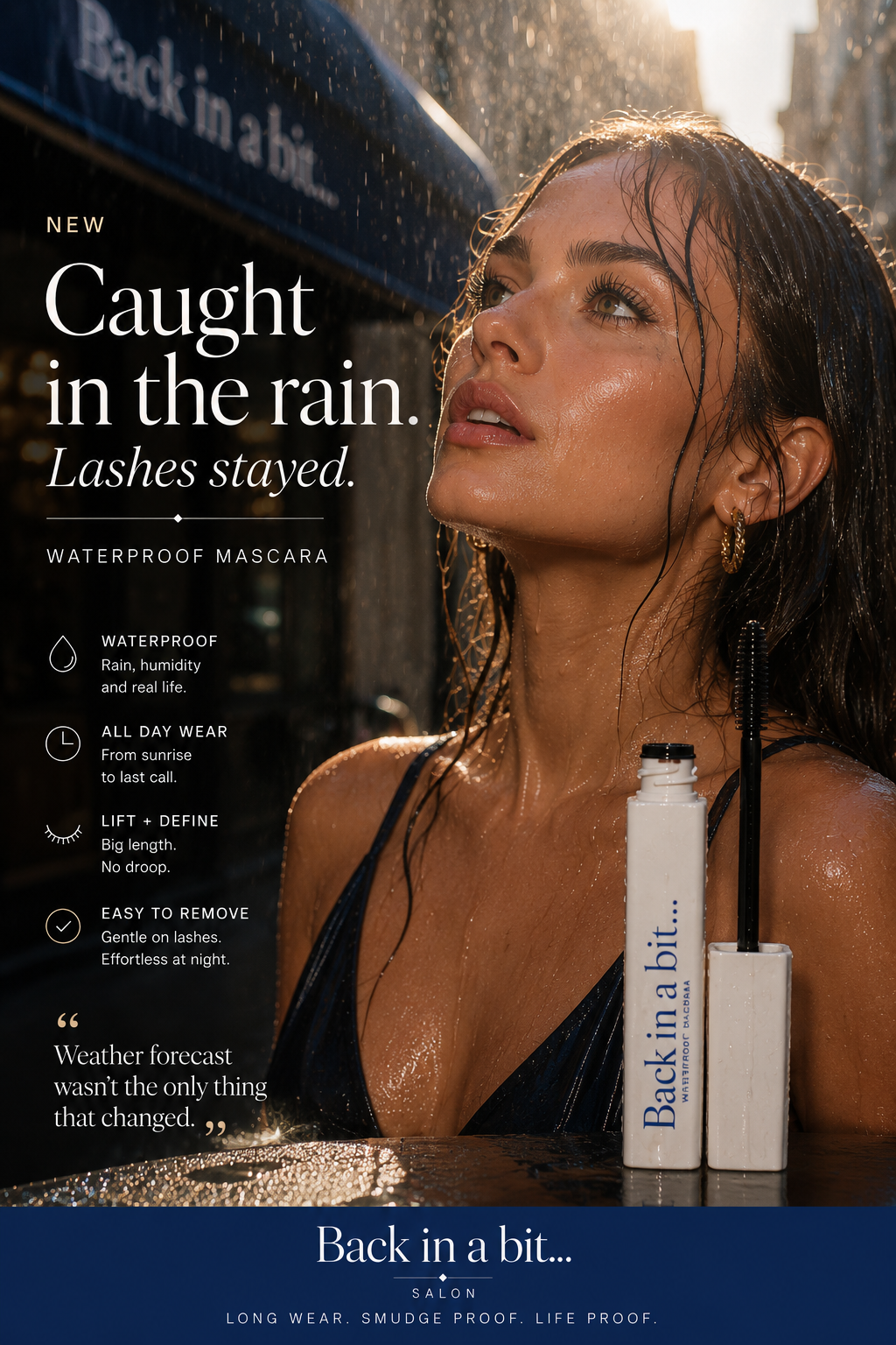 Back in a bit… Waterproof mascara